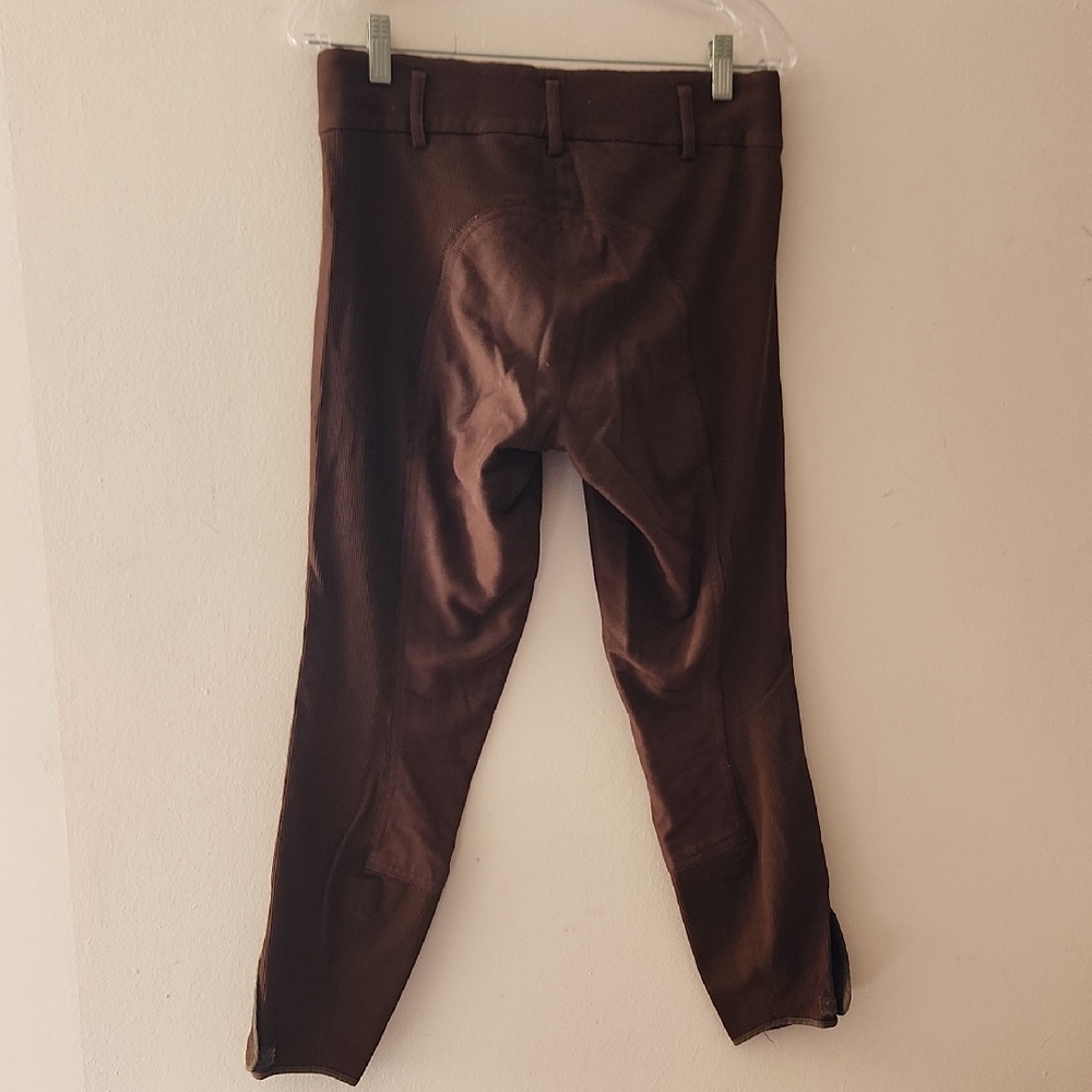 Goode Rider Equestrian Full Seat Brown Corduroy Low Pants Size 30R - Picture 2 of 12